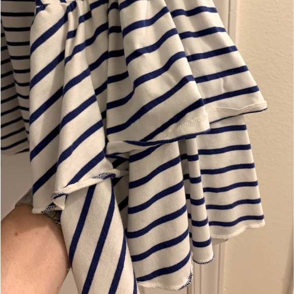 Blue stripe jersey knot top - Picture 2 of 2